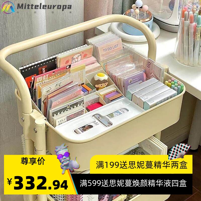 小推车置物架厨房落地多层客厅美容院可移动书架带轮零食收纳推车