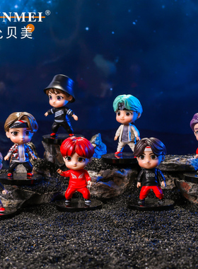 潮玩韩国BTS防弹少年团盲盒手办公仔玩具女生礼物全套模型摆件