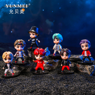 潮玩韩国BTS防弹少年团盲盒手办公仔玩具女生礼物全套模型摆件