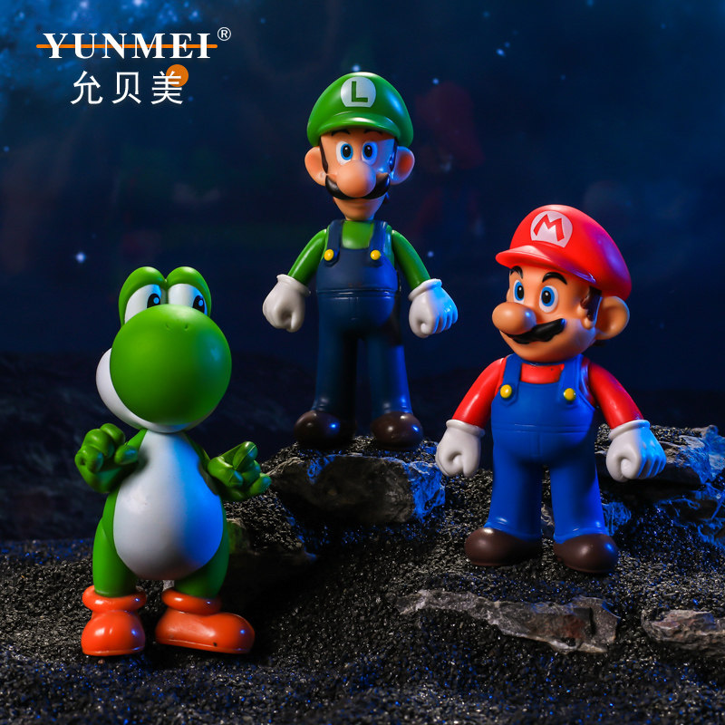 超级玛丽马里奥路易碧琪公主公仔摆件儿童玩具手办孩子生日礼物
