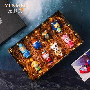 动物森友会盲盒乌托邦可爱公仔人偶模型手办玩具生日蛋糕装饰摆件