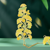 速发故宫文创银念品金属秋之纪杏书签精美创意儿童毕业小礼品 古