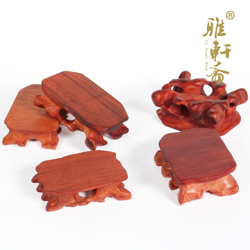 速发红酸玉玉器红木雕座根底树 工艺品摆件 紫砂壶奇石枝石实木底