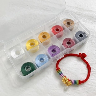 3股股线基础10色色板套装三股绕线流苏线手工编织穗子diy材料纽扣