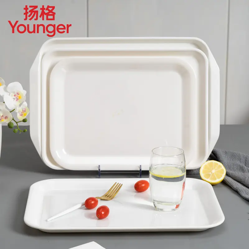 密胺餐厅托盘长方形茶盘食堂