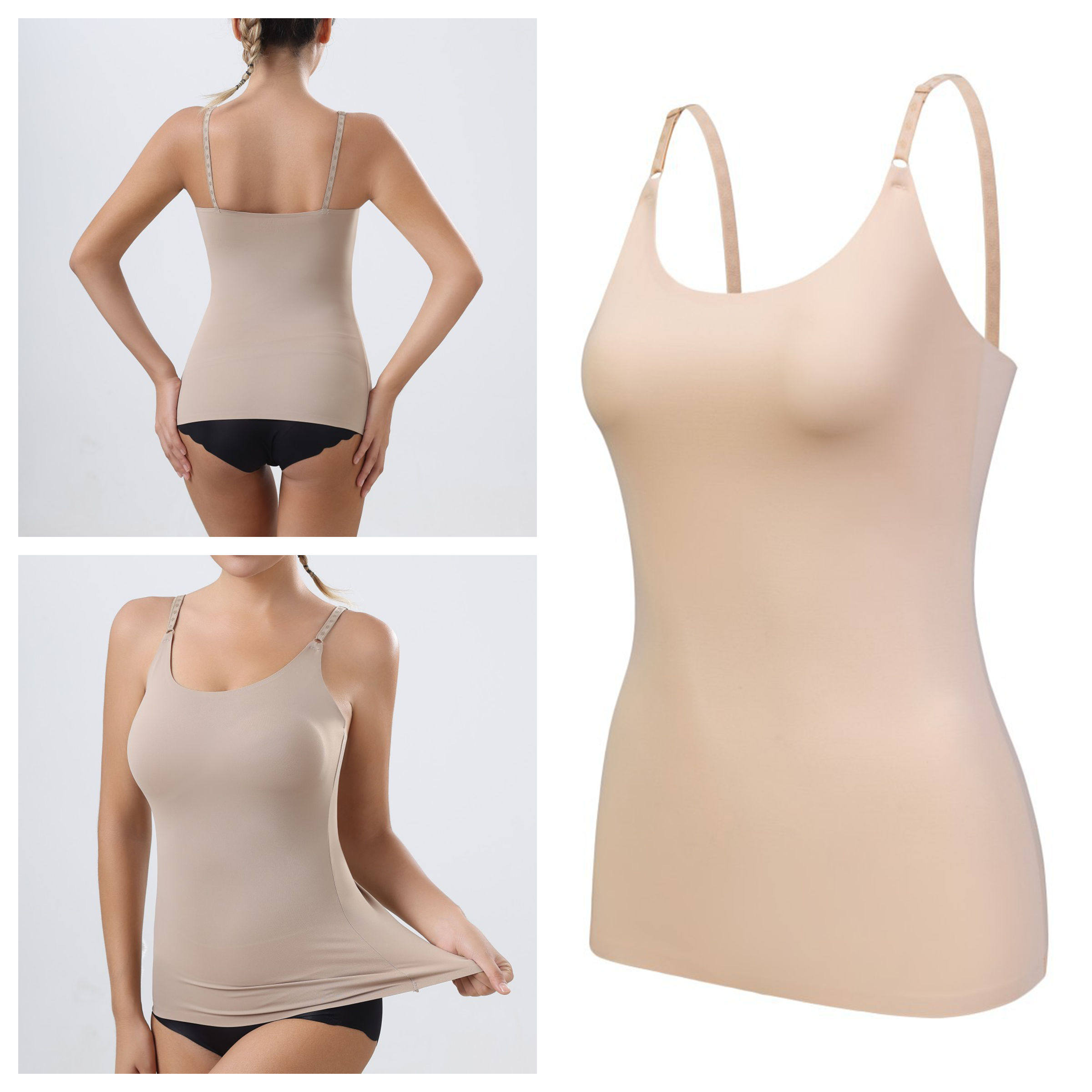 女士塑身美体半身打底衣黑肤咖杏四色舒适亲肤裸感无痕一片式性感