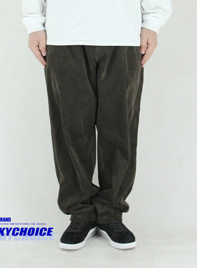 hozin同款Hoan条绒popping/lockin西装hiphop宽松街舞垂感西裤 男