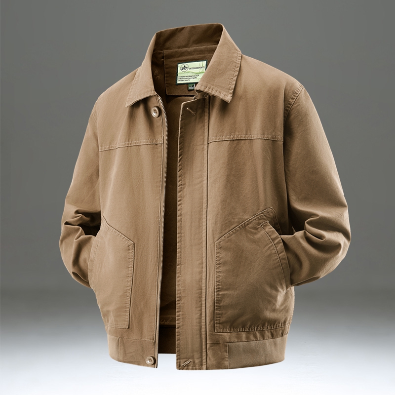 飞行者春秋宽松翻领工装夹克外套