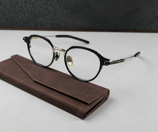 正品999.9日本手工纯钛时尚眼镜框S-05T男女复古眼镜架