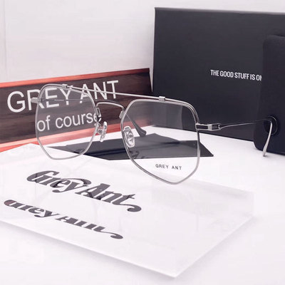 专柜正品 grey ant灰蚂蚁平光镜架纯钛超轻男女同款近视镜眼镜框@