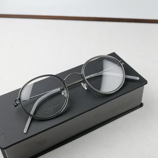 正品LINDBERG林德伯格Lex眼镜框 时尚潮男女纯钛复古圆近视镜架