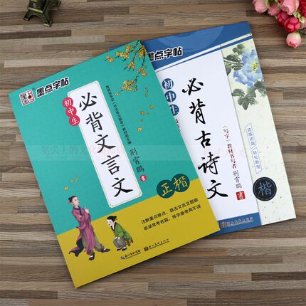 正楷练字帖初中生必背古诗文文言文新课标荆霄鹏钢笔楷书墨点字帖