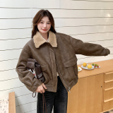 现货现货皮毛一体105-9059-235k348，女装短外套，浙宝105（原181）