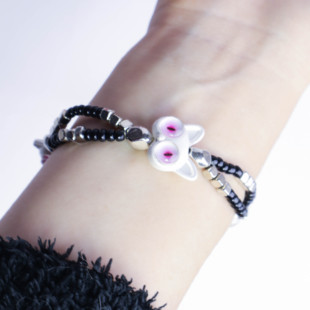 原创孤品个性小猫手链女ins小众设计高级感百搭不规则手串