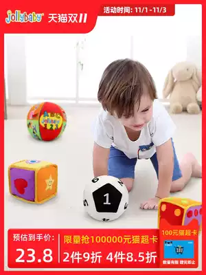 jollybaby baby hand catch ball baby ball toys educational early childhood education tactile perception training rattle cloth ball