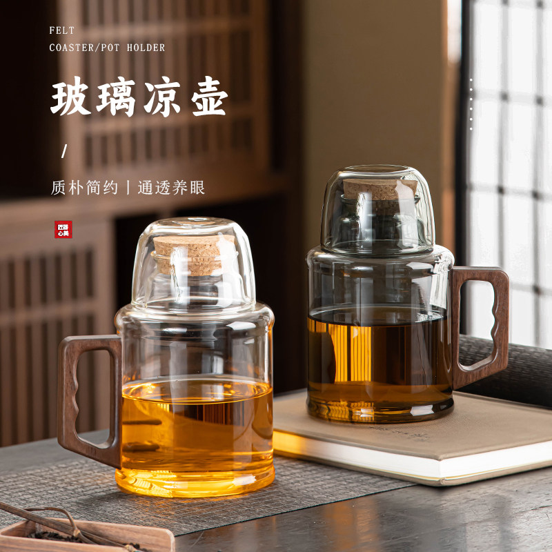 透明玻璃小暖壶泡茶杯