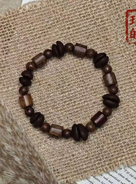复古文艺小众设计咖啡豆手串