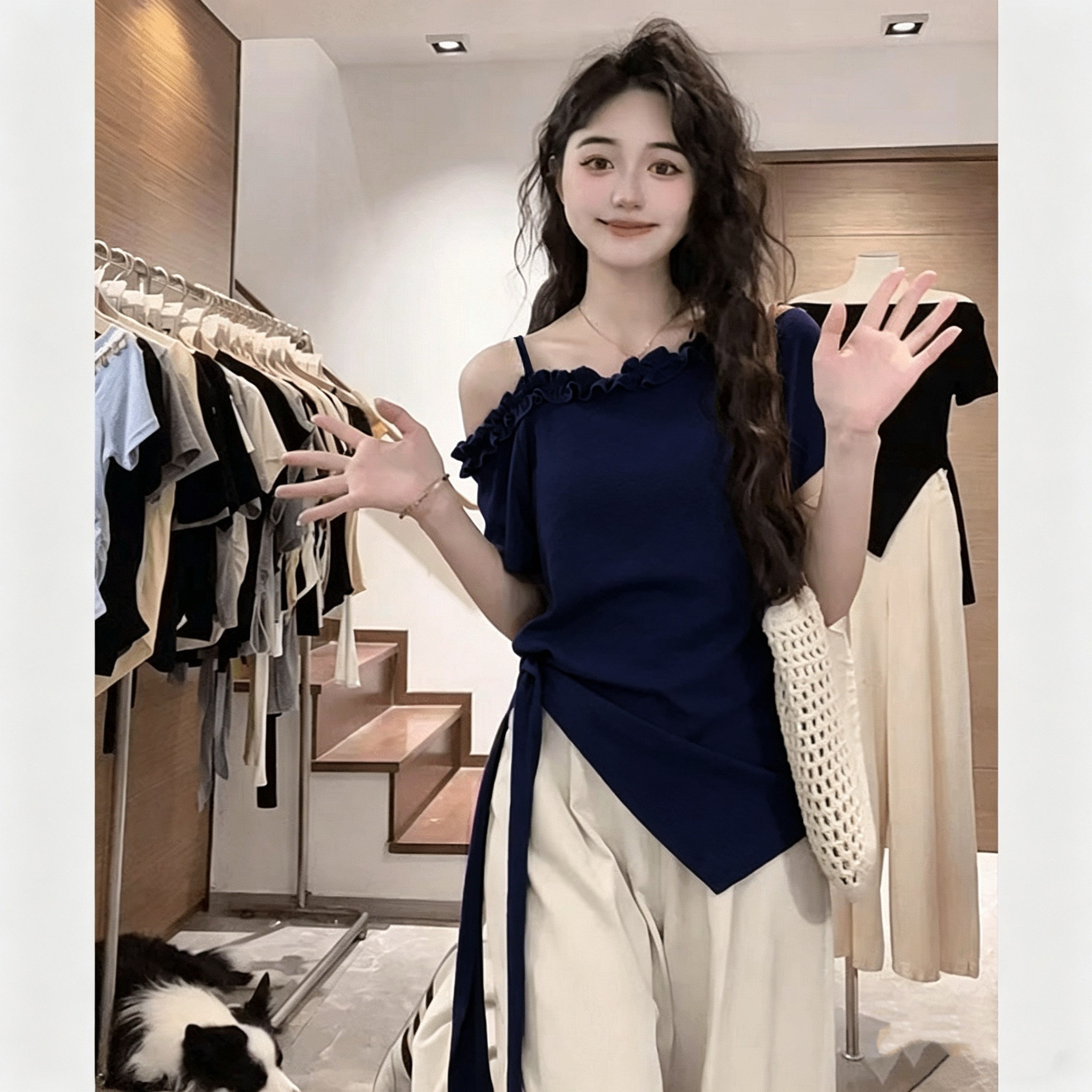水淼大码女装旗舰店石头鱼裤威特胖淼淼爱蔷薇奢姿木子李夏miss38图片