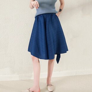 Issey Miyake/三宅一生 褶皱不规则时尚裙裤宽松阔腿休闲裤半身裙
