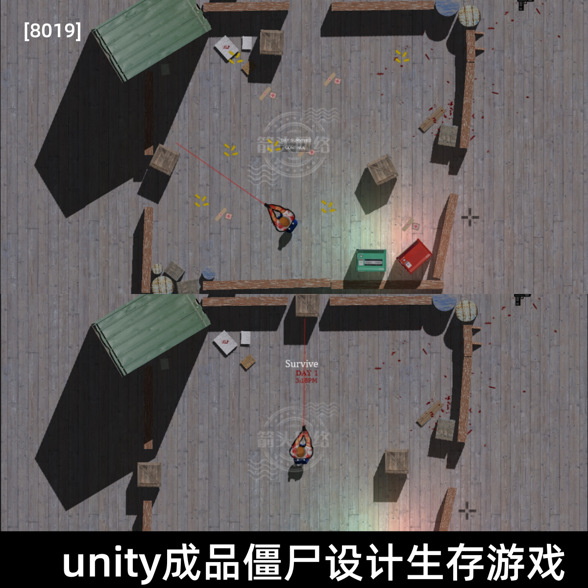 unity小游戏僵尸射击生存游戏成品资源unity3d