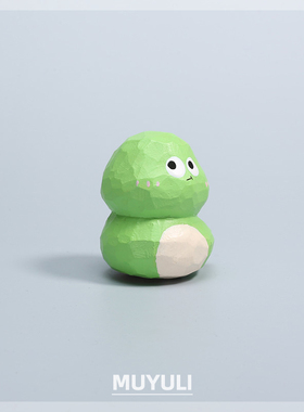 手工木雕生肖蛇丨摆件情侣一对可爱蛇年吉祥物本命年圣诞节礼物