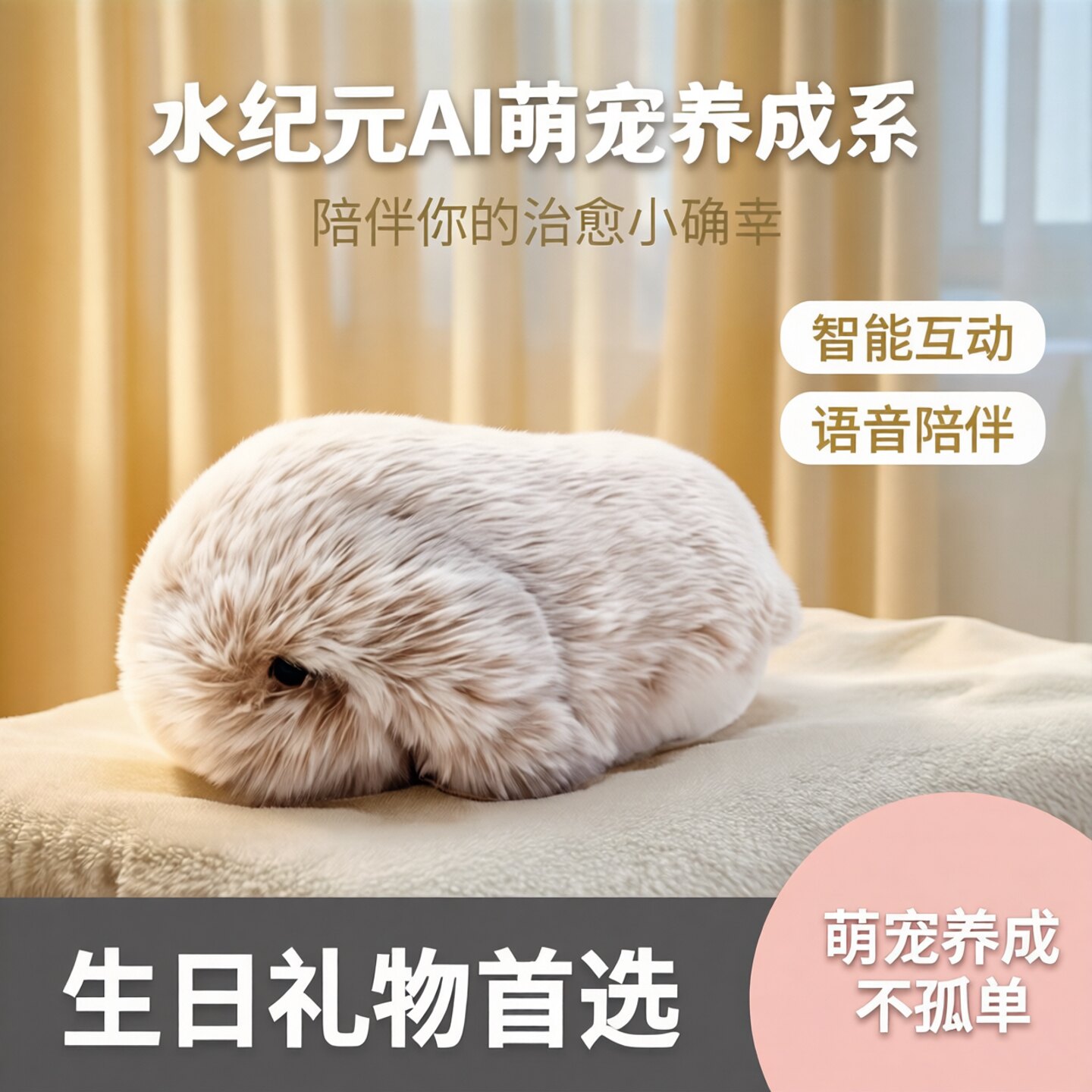 【仿生毛绒玩具】水纪元AI萌宠养成系陪伴电子宠物生日礼物推荐