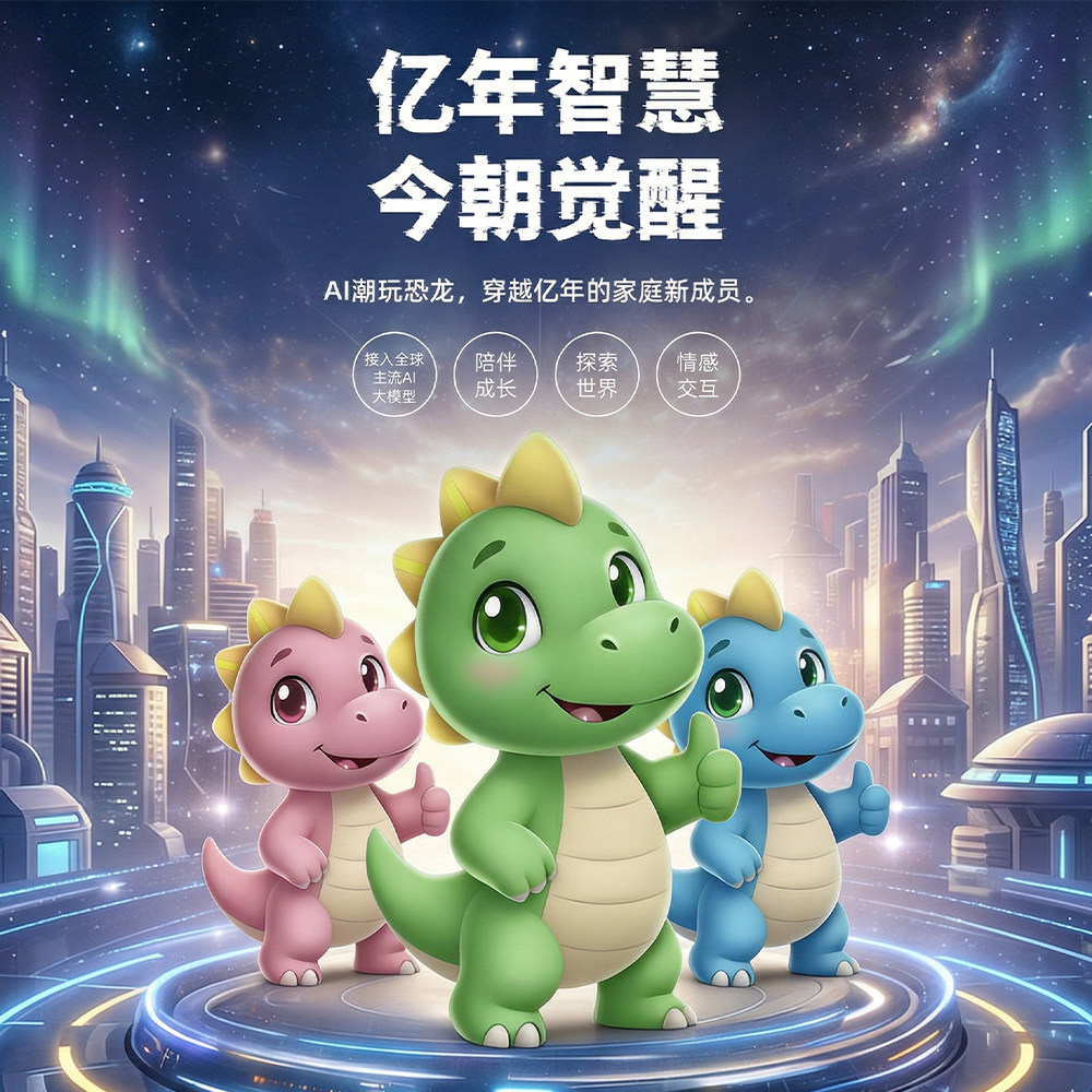 AI恐龙陪伴机器人智能对话毛绒玩偶儿童早教玩具情感陪伴生日礼物