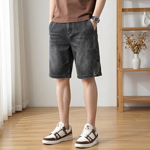 男士 牛仔短裤 复古工装 子 薄款 潮牌设计感休闲宽松五分中裤 夏季 美式