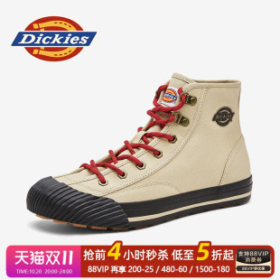 Dickies帆布鞋男款秋季鞋子2026新款男鞋潮流中帮布鞋男士休闲鞋