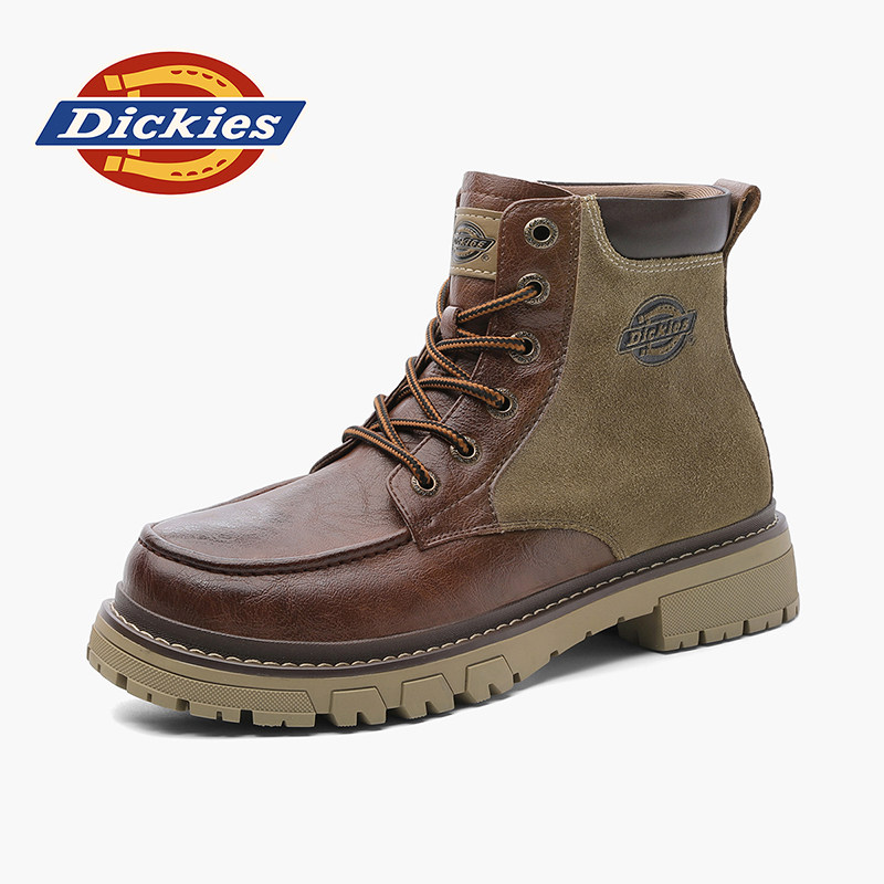 Dickies马丁靴男款夏季高帮皮靴子2026新款男鞋英伦男士工装男靴