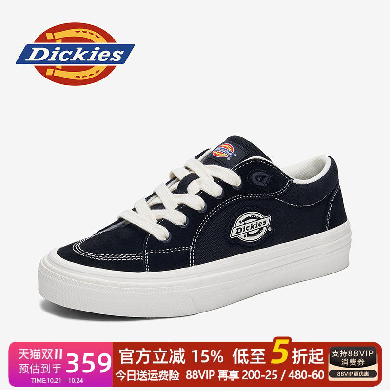 Dickies板鞋男女情侣款2026新款秋季男鞋帆布鞋透气男士休闲鞋子