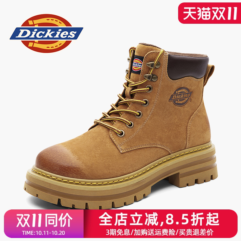 Dickies马丁靴男款秋季2025新款男士靴子棉鞋男鞋户外男靴工装靴