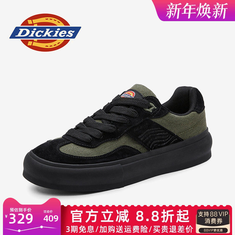 Dickies德训鞋男款2025新款男鞋冬季复古鞋子板鞋男士潮流休闲鞋