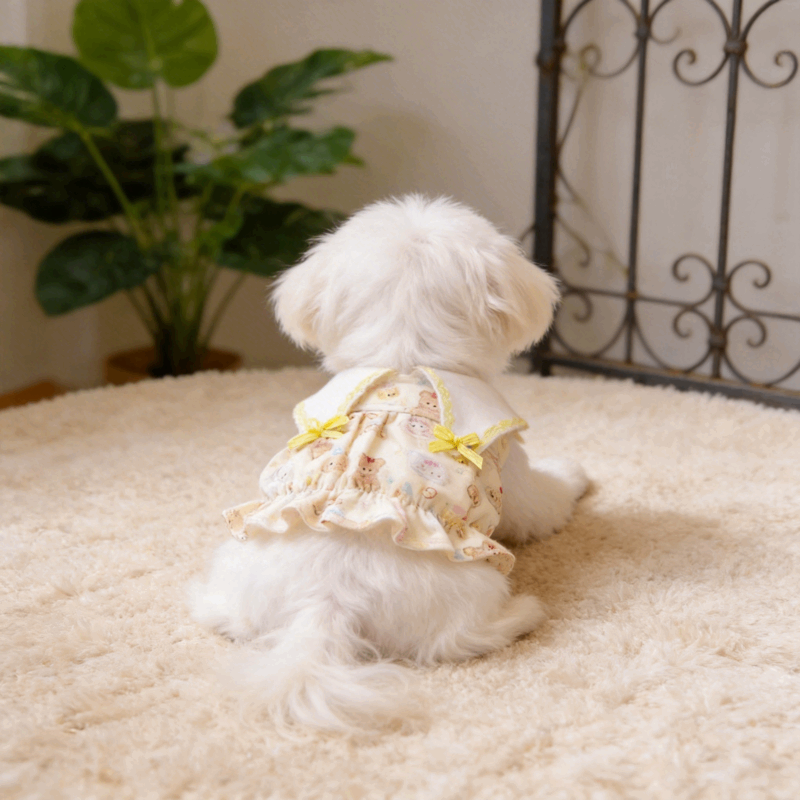 春秋季小狗小猫幼犬幼猫吉娃娃猫咪衣服小体比熊泰迪约克夏花苞裙