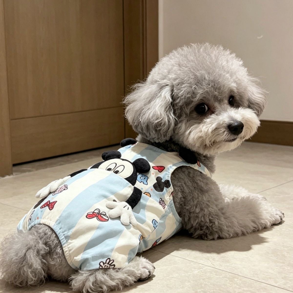宠物衣服夏季薄款连体裤狗狗猫咪可爱洋气立体卡通拥抱背带裤