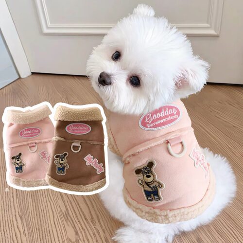 宠物衣服秋冬保暖棉衣加绒加厚狗狗中小型犬泰迪比熊猫咪马甲背心