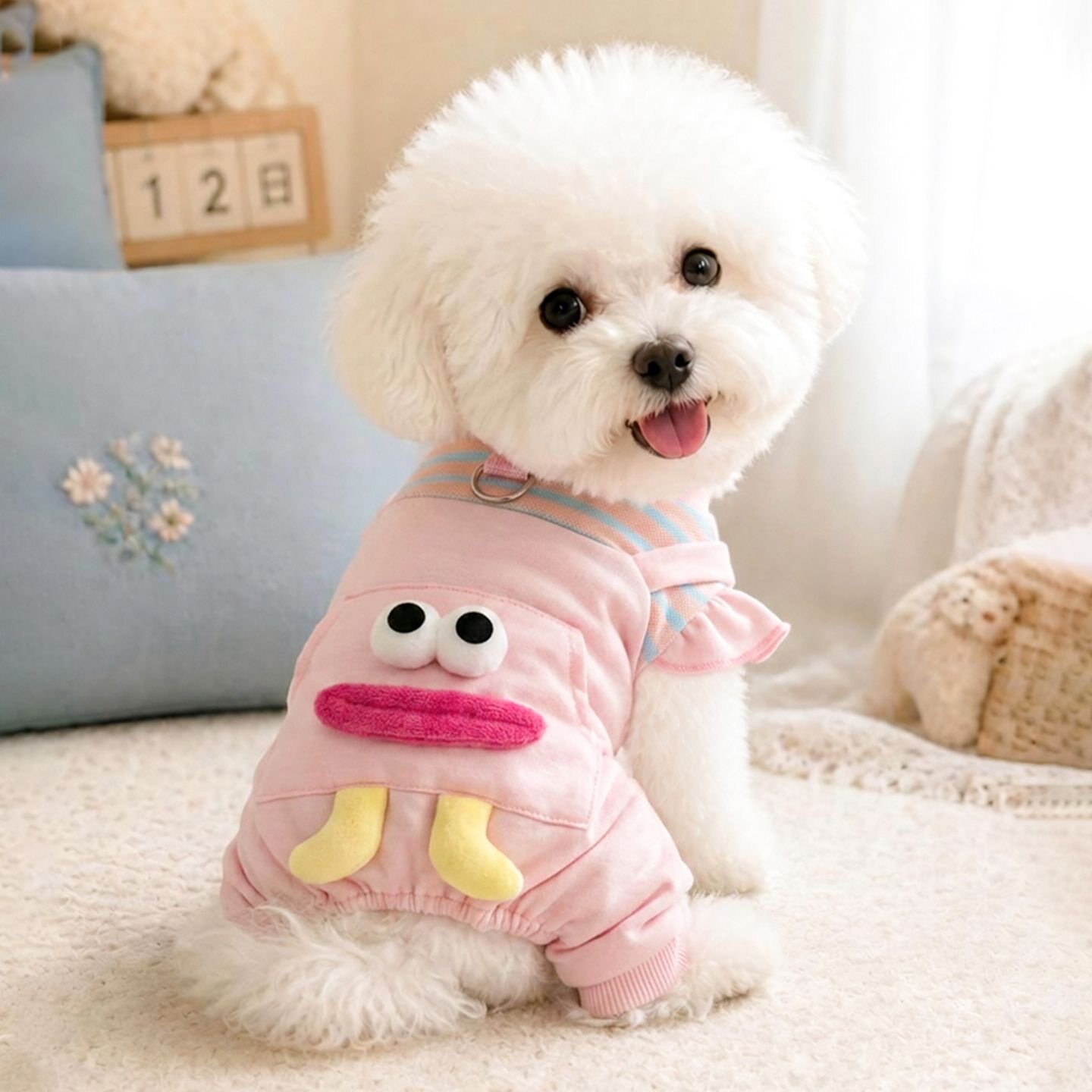 狗狗衣服秋冬款可牵引四脚衣宠物泰迪比熊保暖防掉毛小型犬打底衫