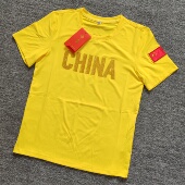 中国队速干薄T恤China短袖 武术教练跆拳道上衣儿童训练服运动套装