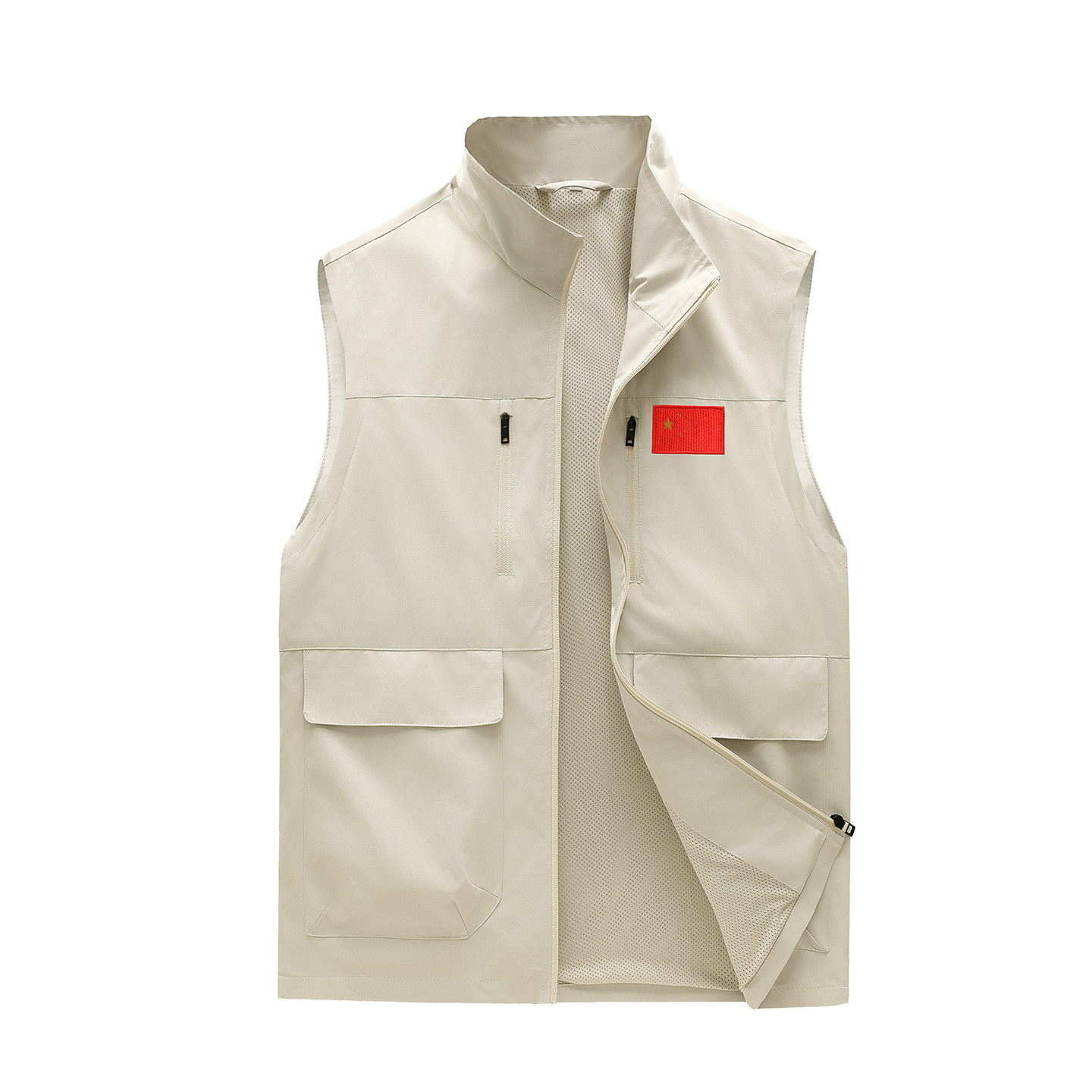中国队工装外套马甲工作服背心