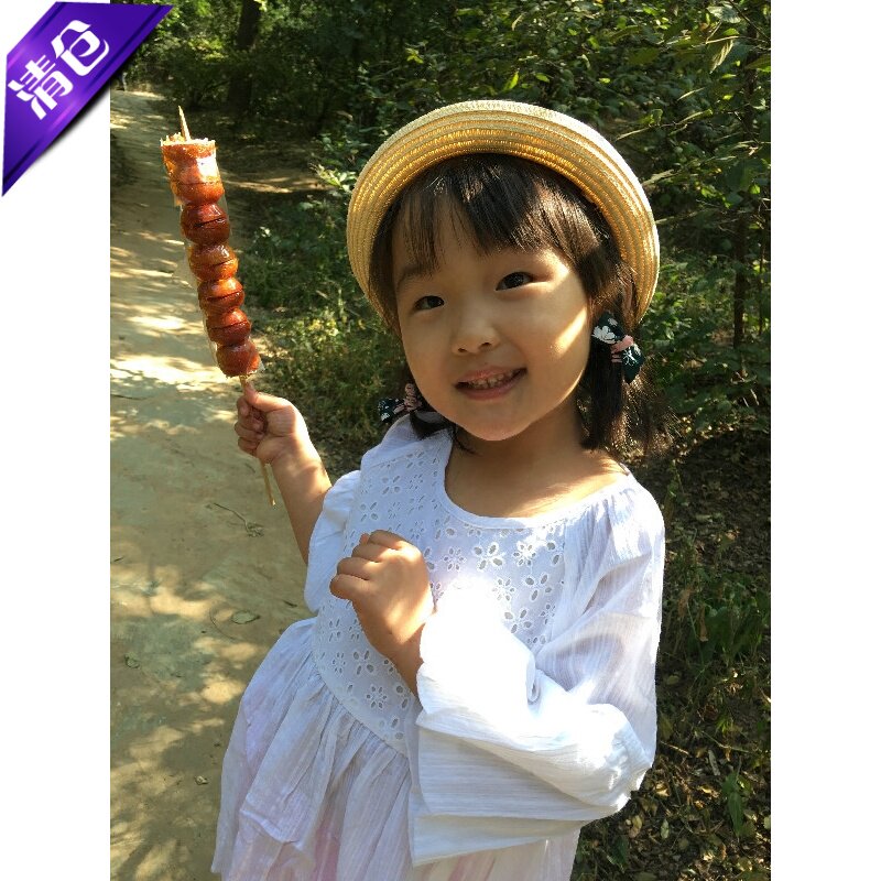 童装灯笼袖娃娃裙镂空女童秋装