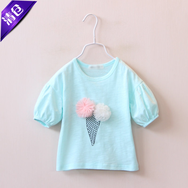 儿童套头女宝宝打底衫短袖T恤