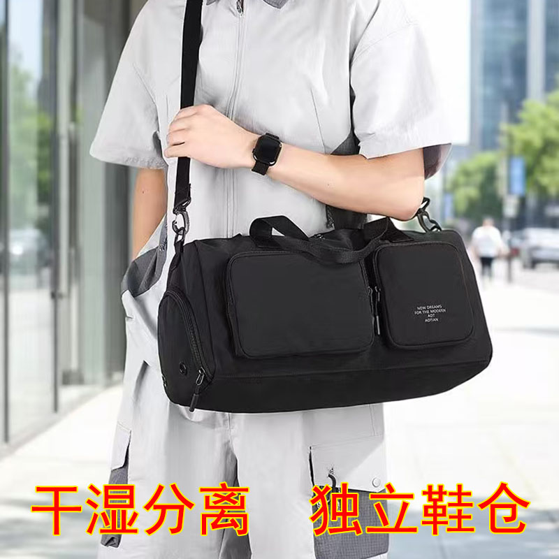 大容量短途旅行包可挂行李箱图片