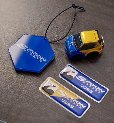 Spoon挂件本田挂件熊本熊挂件JDM车贴熊本熊挡位滴胶水晶车贴纸