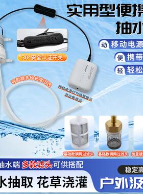 实用性便捷式抽水泵USB开关线上水小马达5V水泵带硅胶管吸水浇灌