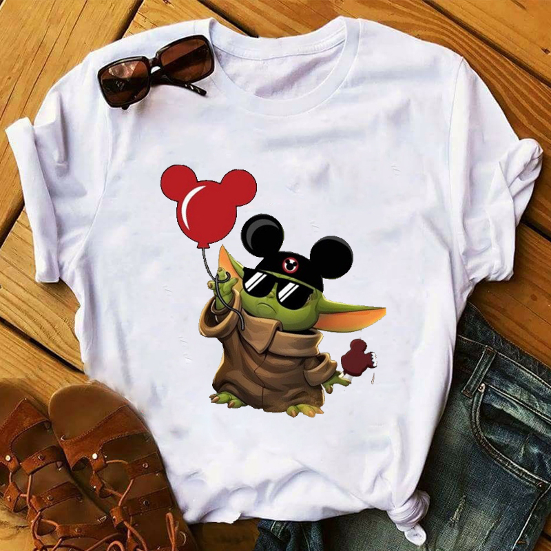 Cute Yoda Baby T-shirt网红爆款尤达宝宝可爱卡通印花男女T恤潮-封面