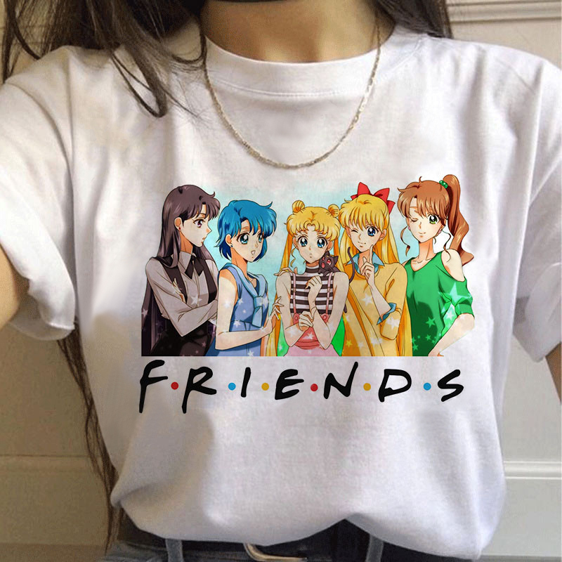 Sailor Moon Friends T shirt日本动漫美少女战士周边印花T恤