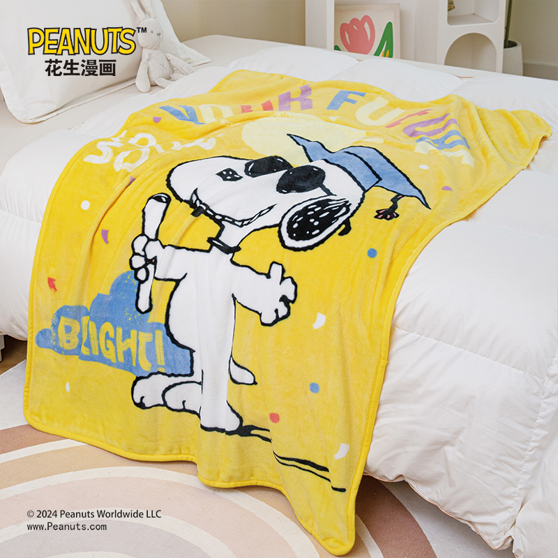 史努比云柔毛毯办公室午睡毯沙发盖毯休闲毯披肩毯