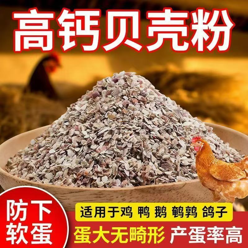 贝壳粉鸽用喂鸡高钙贝壳粉专用防秃背啄羽掉毛鹦鹉兽用畜禽饲料
