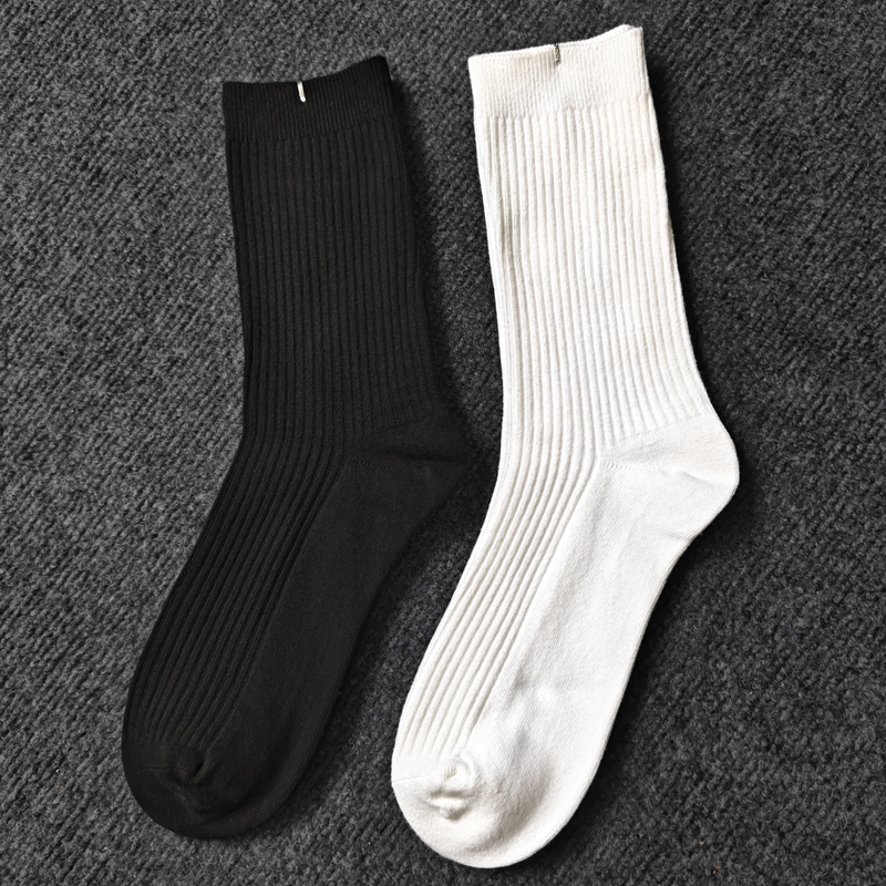 男女2025高筒纯色纯棉袜子