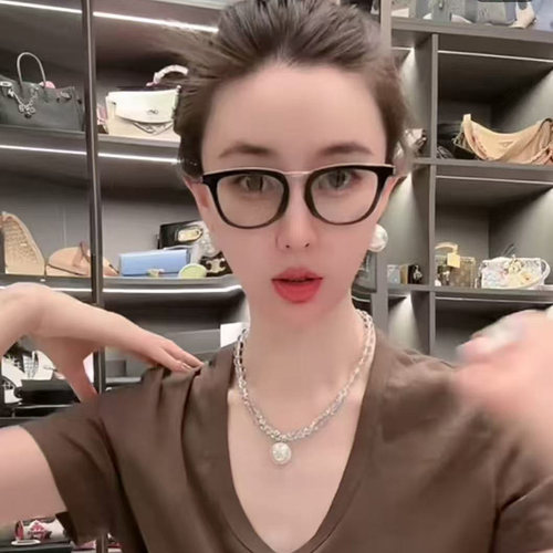 锆石珍珠吊坠项链女轻奢